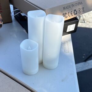 Elegant White LED Flameless Candles (set of 10)